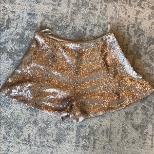 Gold Sequin Shorts